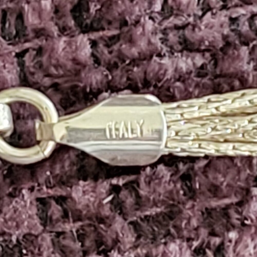 Silver Multi-Strand Necklace from Italy 925 - Picture 2 of 5